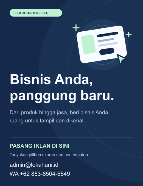 Contoh materi iklan banner: Slot iklan tersedia