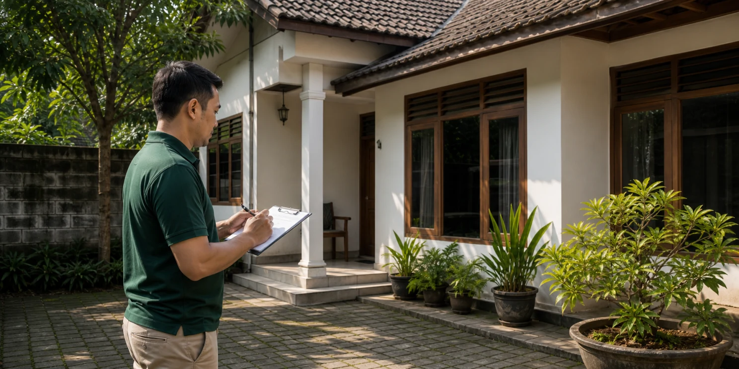Tim Lokahuni mencatat hasil survey rumah di Bogor